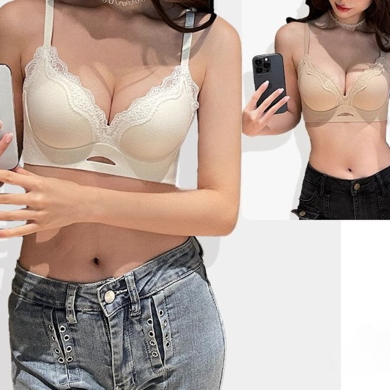 T Shirt Bra Seamless - Elegante bralette de renda fosca ab