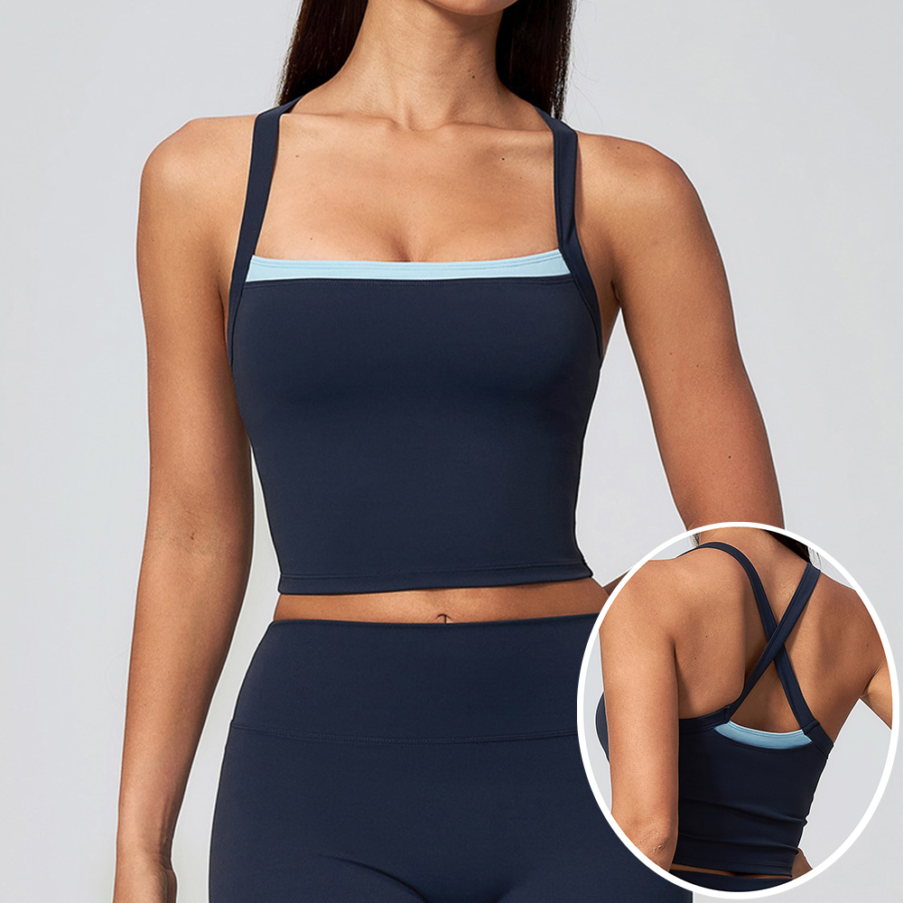 Plunge Bra Push Up - Top de Yoga Feminino com Costas