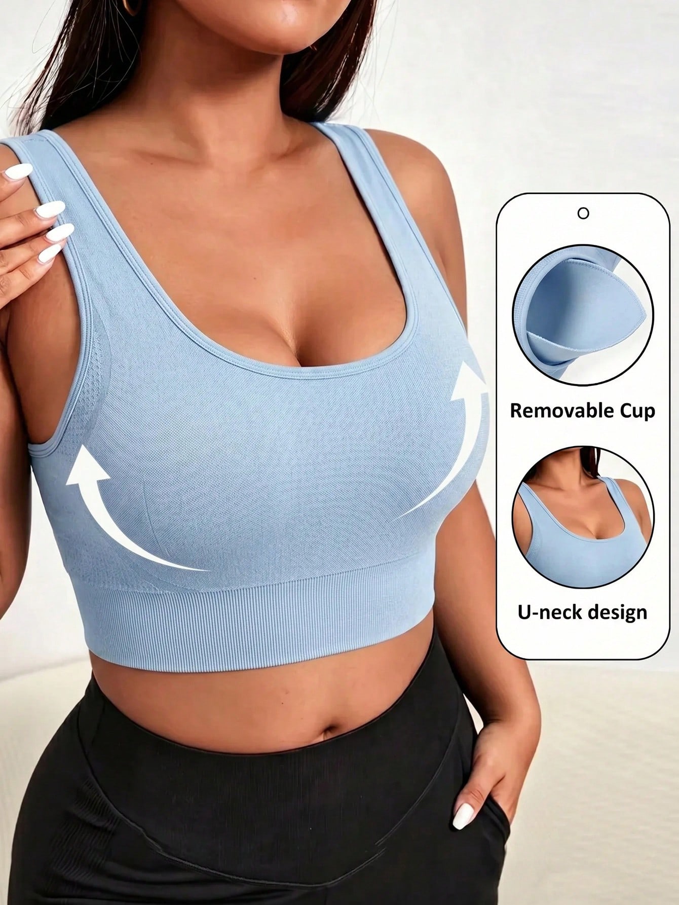 Sports Bra Racerback - Sutiã Esportivo Sem Costura Plus Size