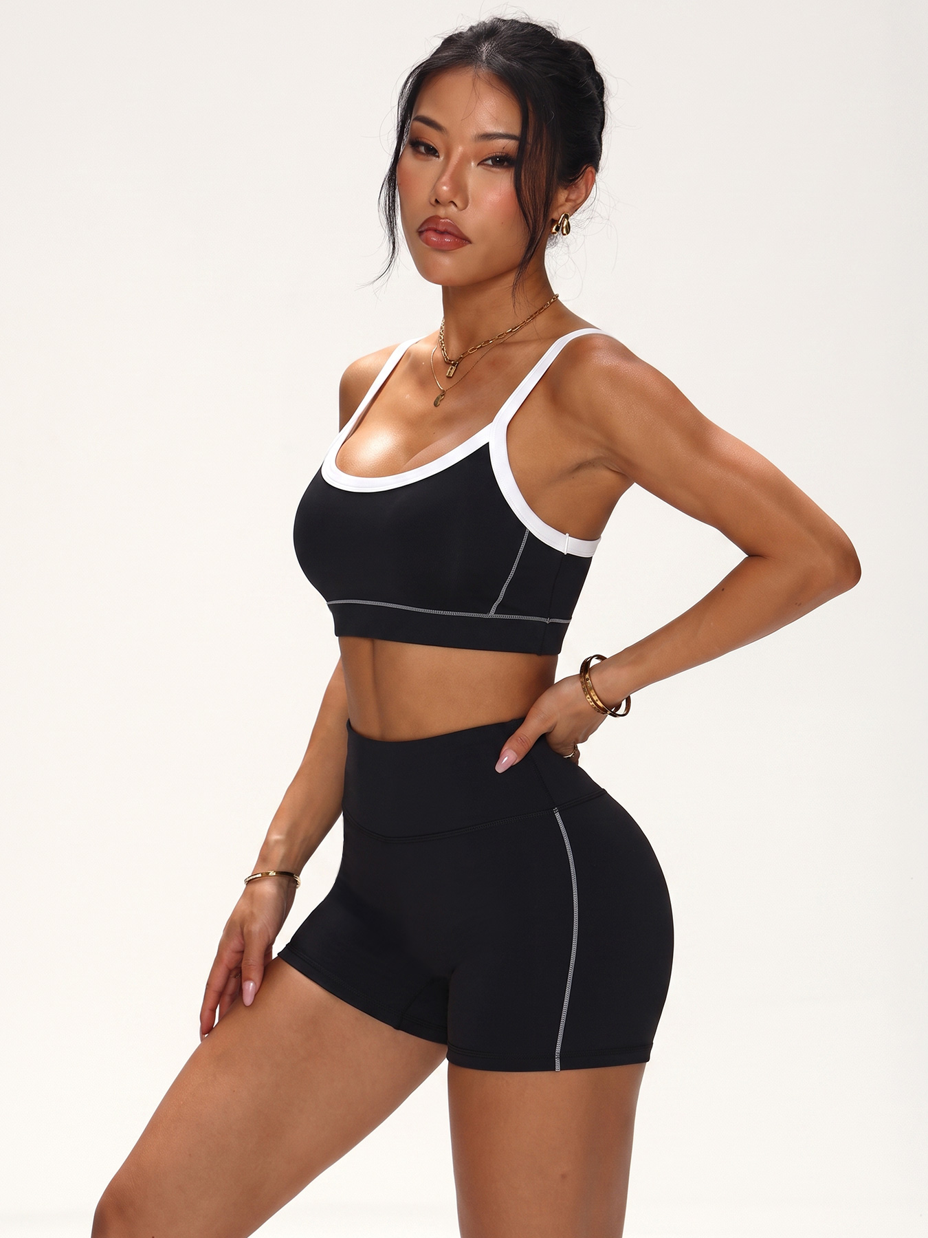 Conjunto de Treino Sem Costura - Plunge Bra Push Up avaliação e preço