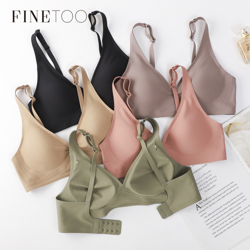 FINETOO-Sutiã sem fio macio pa - Mastectomy Bra Pocket avaliação e preço