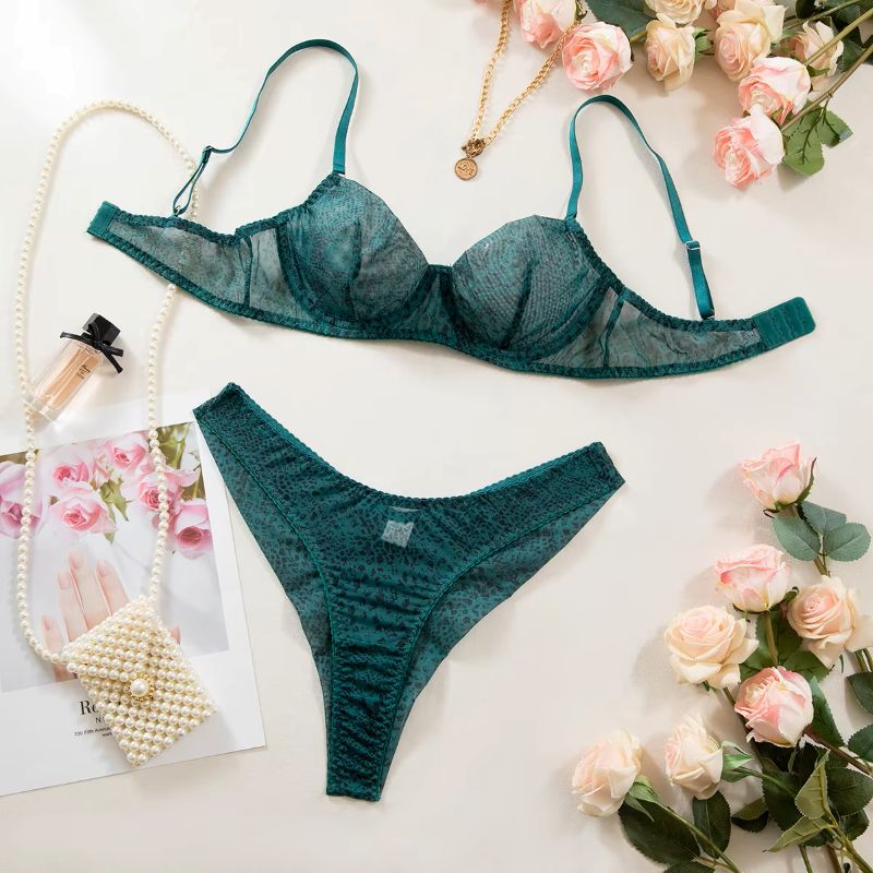 Conjunto de Lingerie Feminina  - Plunge Bra Push Up avaliação e preço